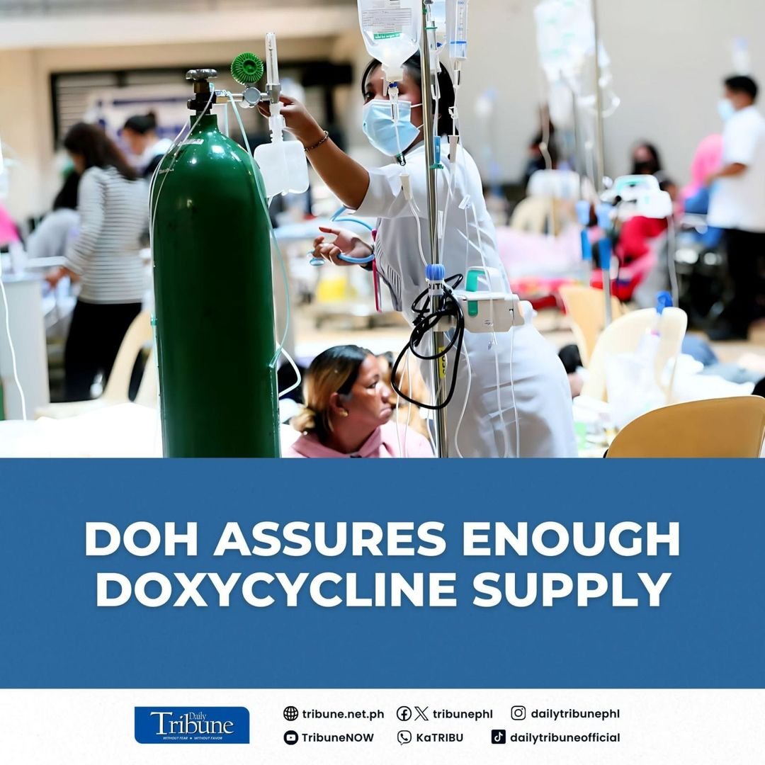 The Department of Health assured the public on Tuesday that there is enough doxycycline supply amid the rising leptospirosis cases over two weeks foll