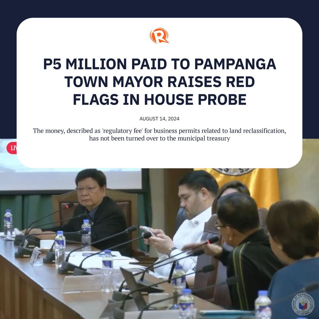 The House panel is investigating the allegations on land transactions and other corrupt practices involving suspended San Simon, Pampanga mayor Jun Pu