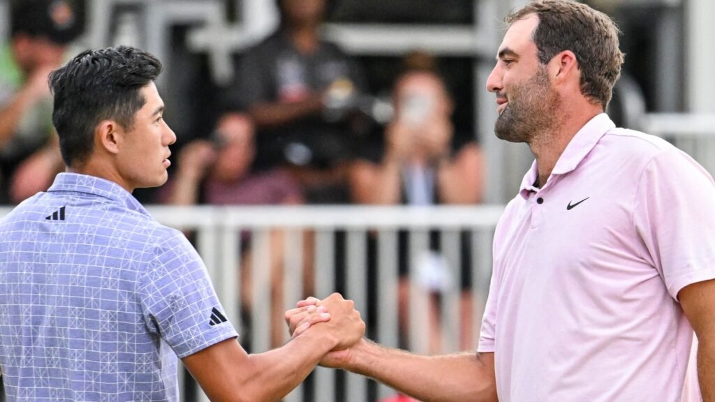 Tour Championship: Scottie Scheffler stays ahead in FedExCup finale but Collin Morikawa closes at East Lake | Golf News