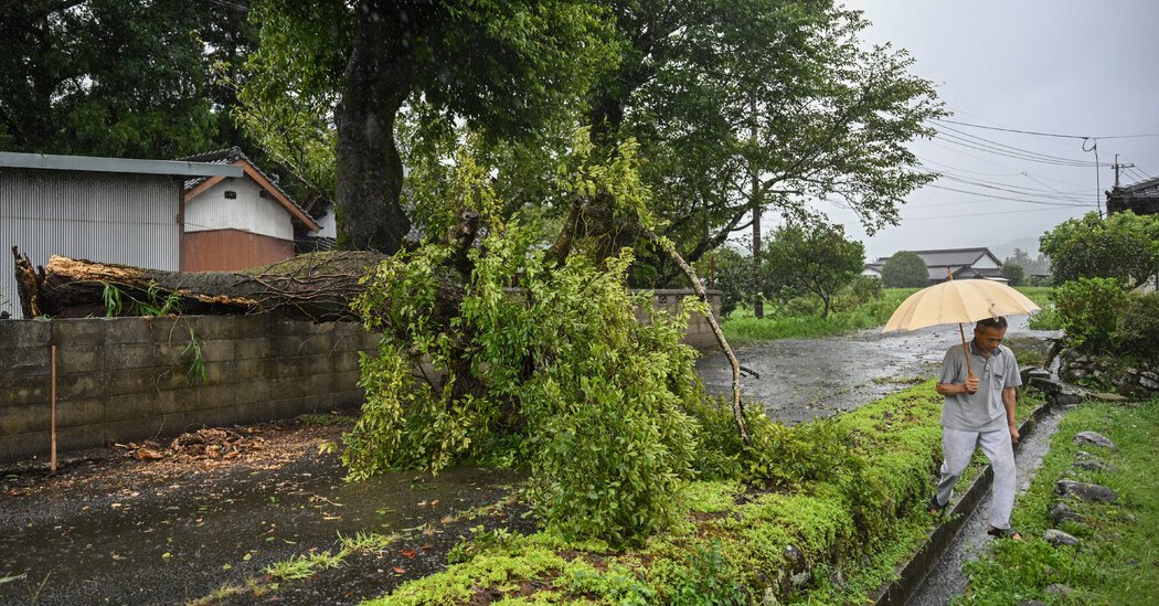 Tropical Storm Shanshan Soaks Japan, Raising Flood and Landslide Risks