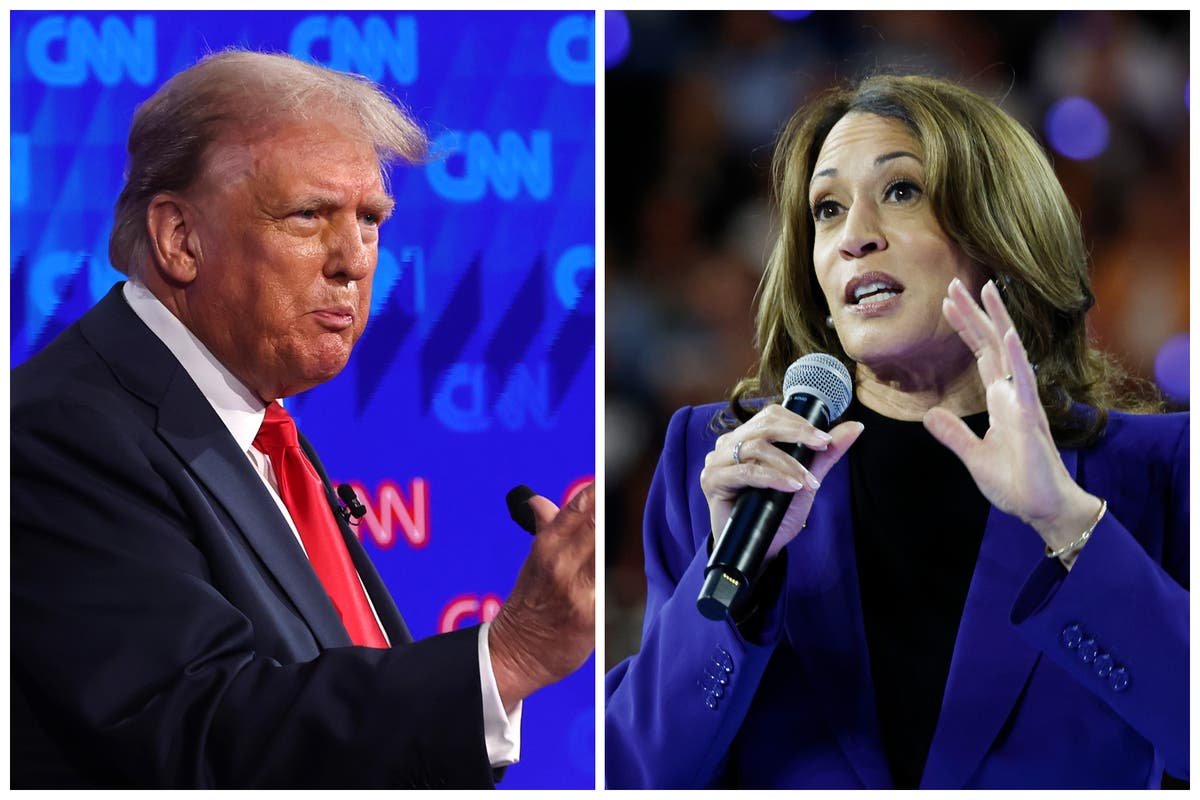 Trump and Harris clash over hot mics during presidential debate as ex-president suggests he might back out