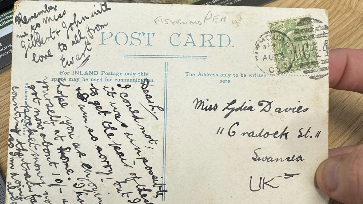 WATCH | #TheMoment a postcard arrived at a Wales address 121 years late