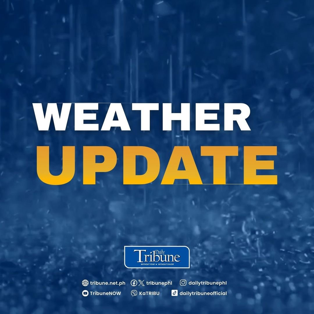 WEATHER UPDATE: PAGASA reports that Metro Manila and surrounding areas can expect isolated rain showers and thunderstorms and partly cloudy to cloudy