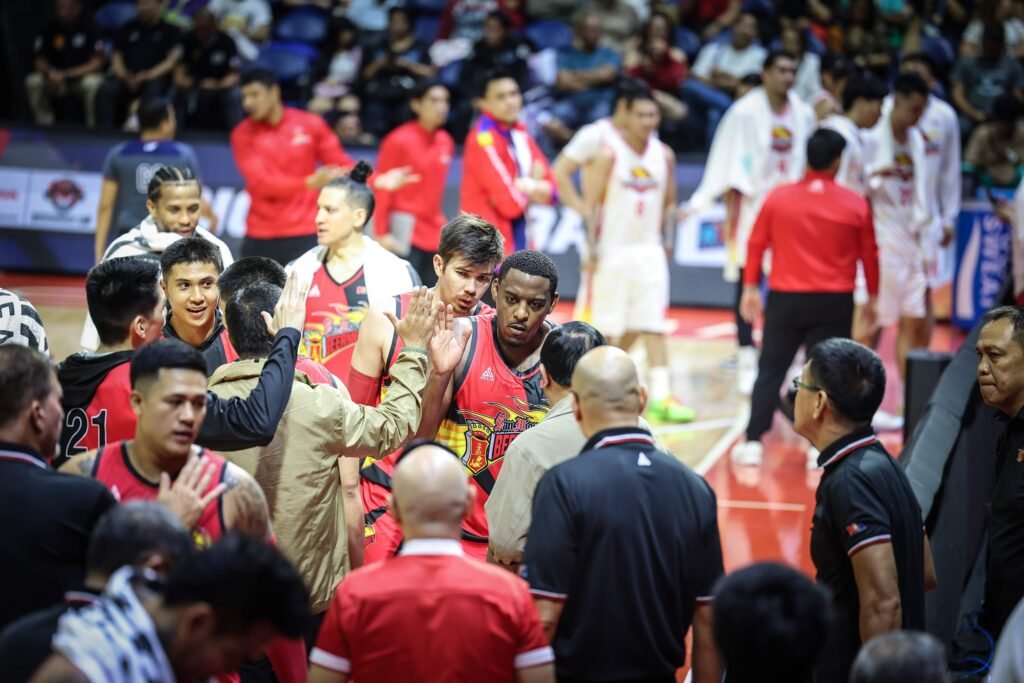 Jordan Adams and the San Miguel Beermen during a PBA Governors