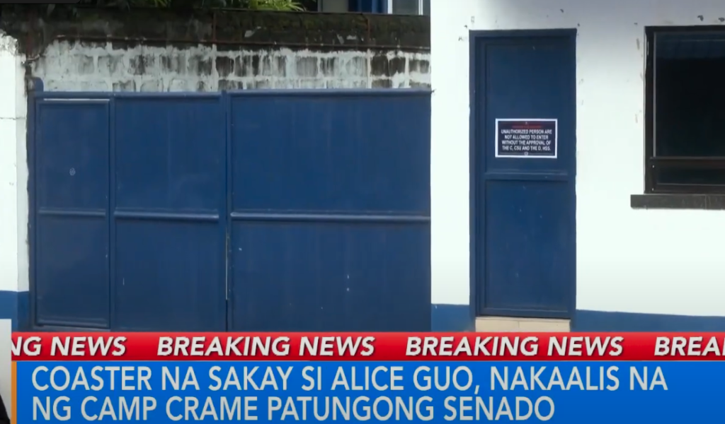 Alice Guo leaves Camp Crame for Senate hearing