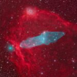 Astrophotographer captures Comet C/2023 E1 Atlas in rare encounter with Flying Bat and Squid Nebula