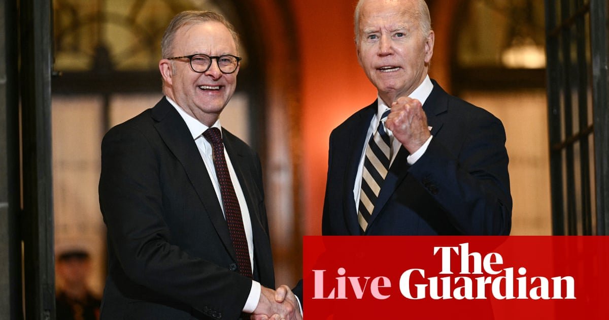 Australia news live: Biden caught on ‘hot mic’ telling Albanese and other Quad leaders China ‘testing us’ in Pacific | Anthony Albanese