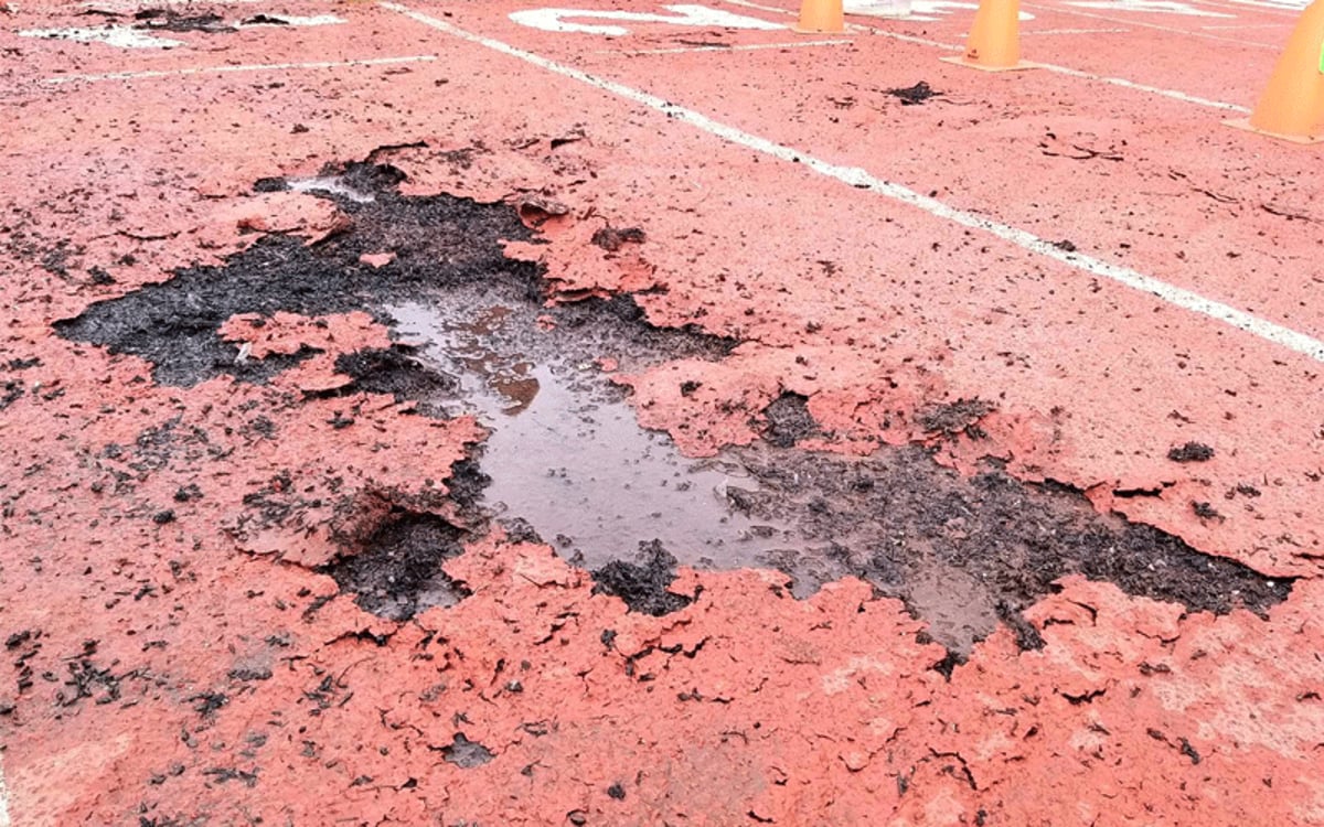 Contractor still to purchase materials for track oval repair