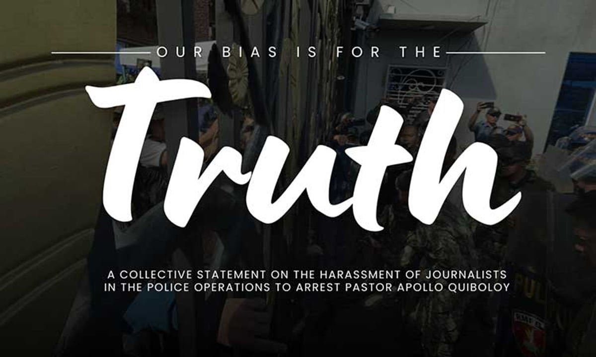 Davao Media slams Disinformation, Harassment During KOJC Standoff