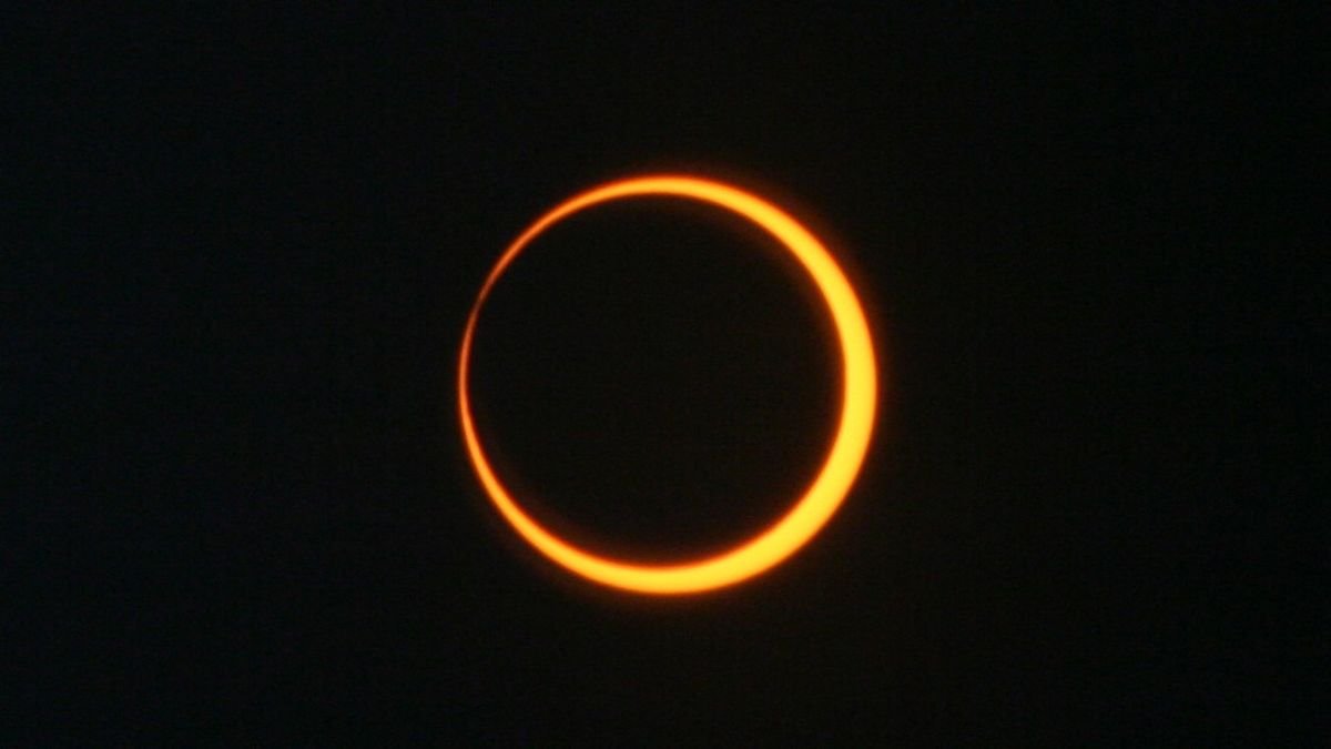 a ring of orange against a black background.