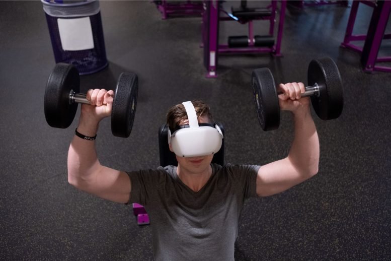 Man Exercising VR Headset