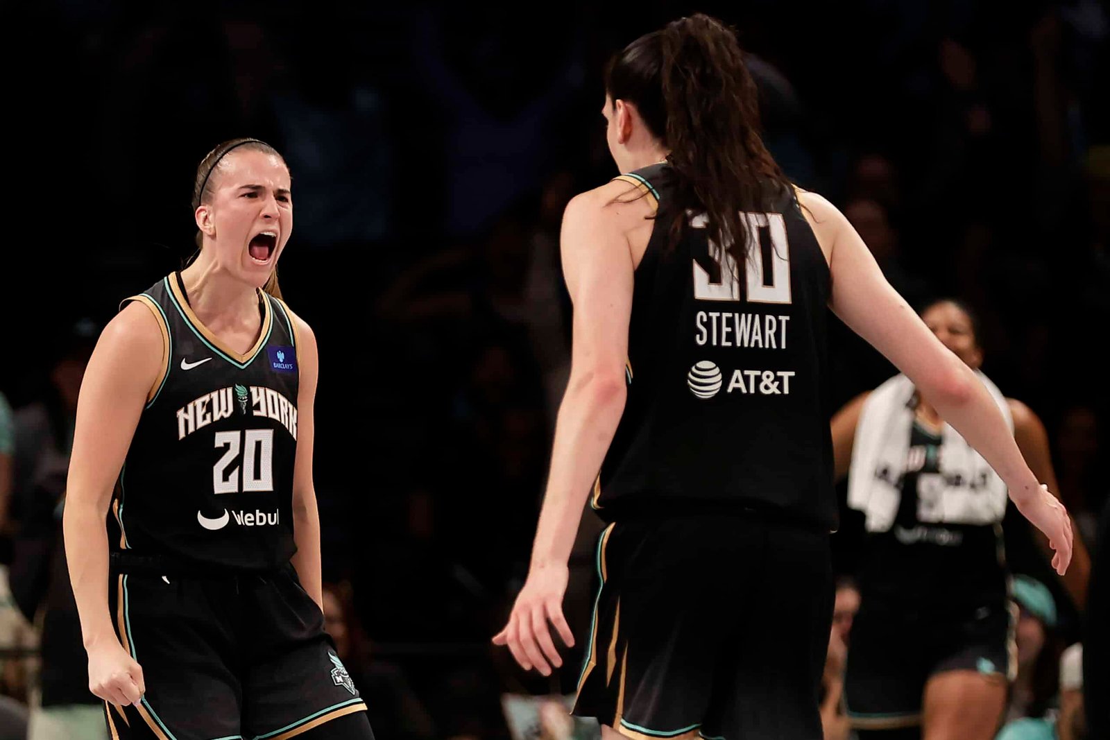 New York Liberty guard Sabrina Ionescu WNBA Breanna Stewart