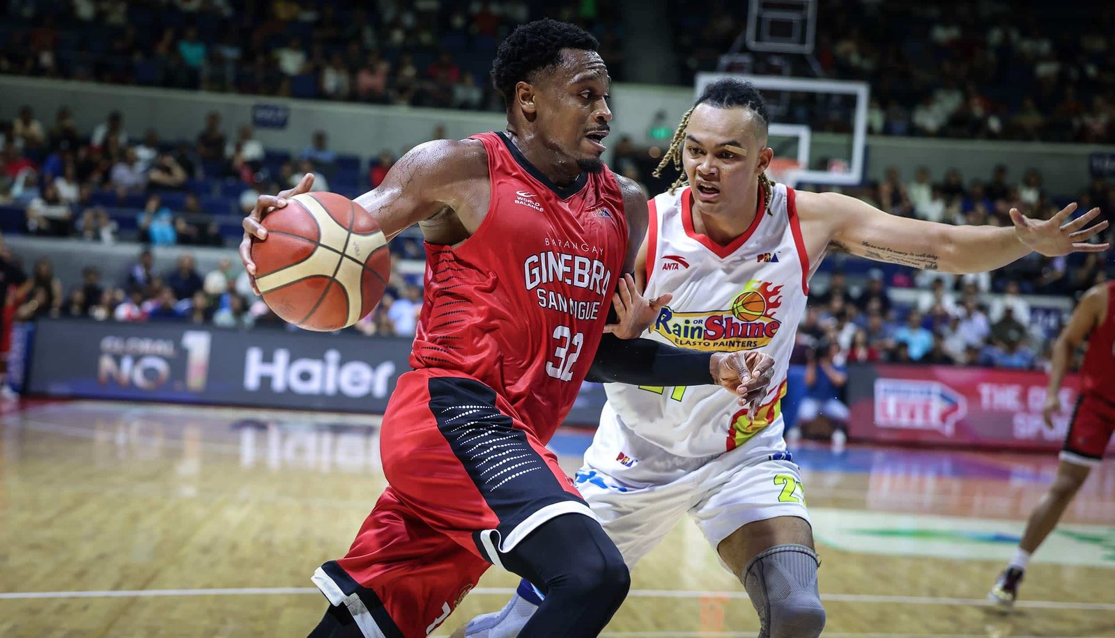 Ginebra Gin Kings' Justine Brownlee during a PBA Governors' Cup game against Rain or SHine