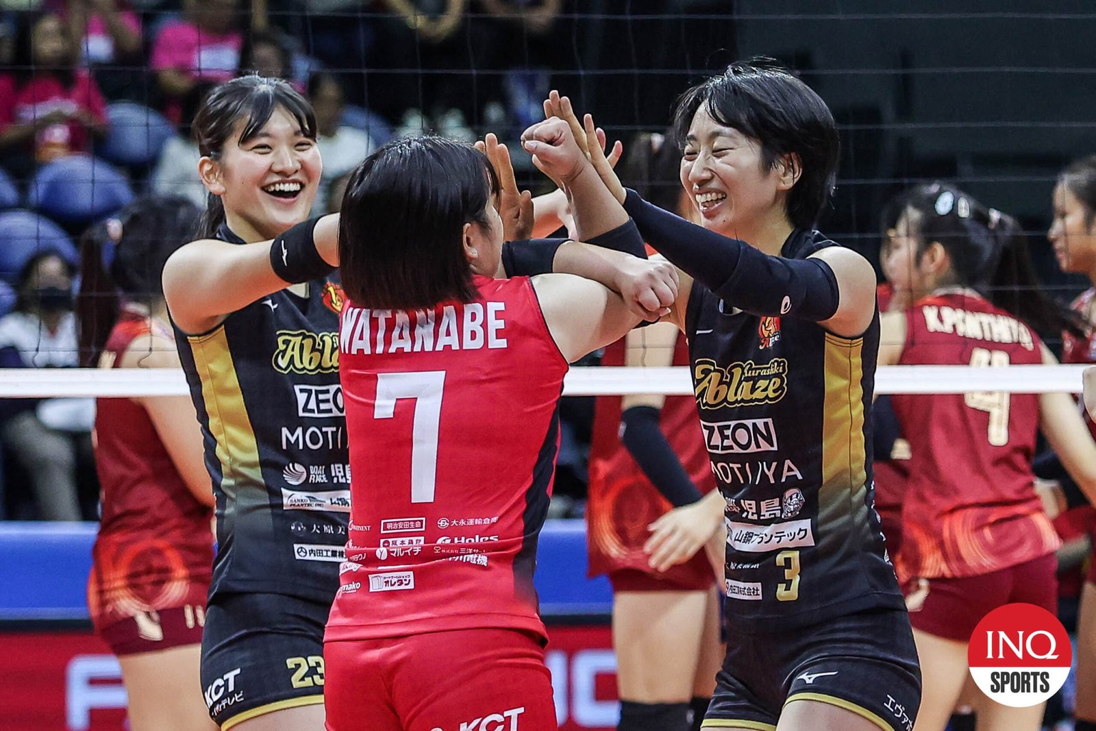 Kurashiki Ablaze during the PVL Invitational Conference battle for bronze against Est Cola.