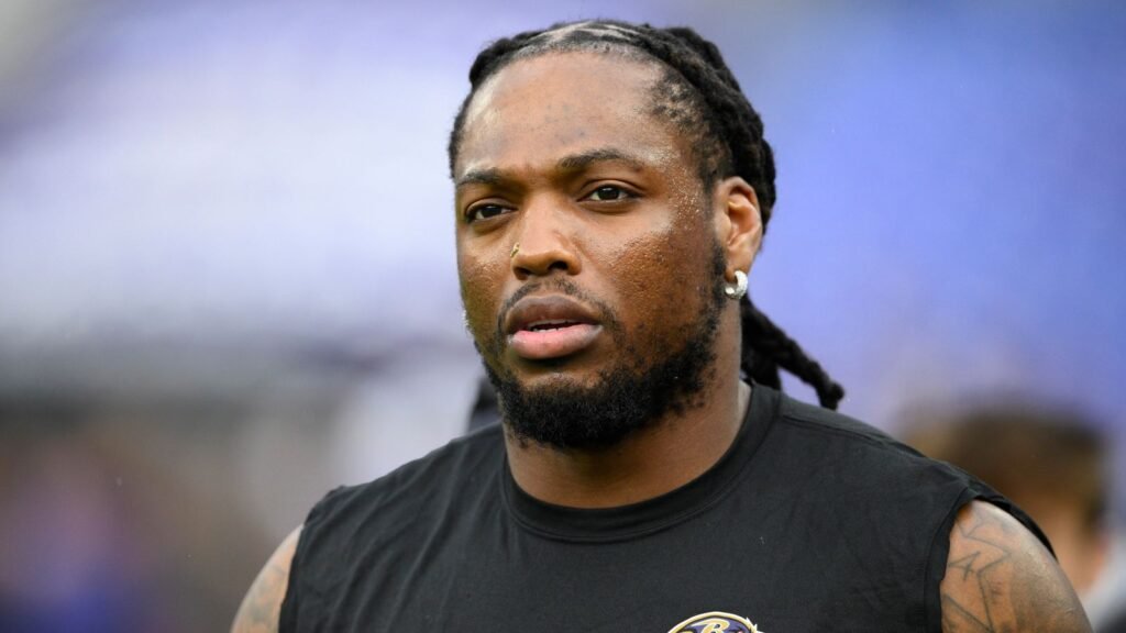 Baltimore Ravens running back Derrick Henry is set to make his debut against the Kansas City Chiefs