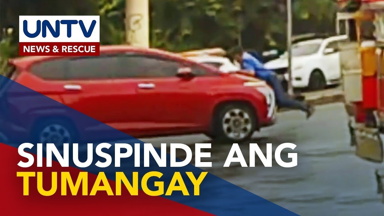 Lisensya ng driver na humarurot kahit may nakakapit na traffic enforcer sa hood, sinuspinde ng LTO