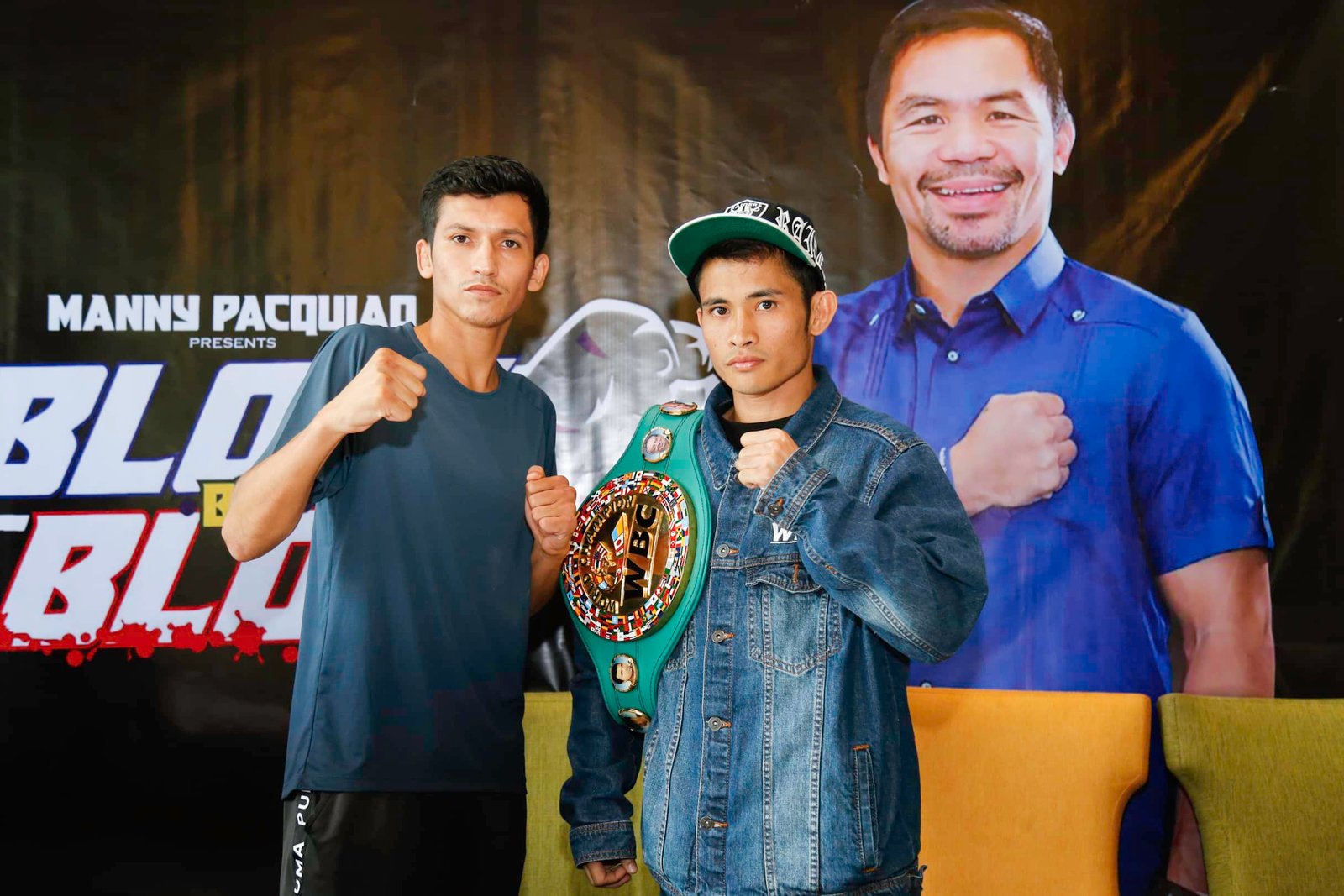 Luis Angel Castillo and Filipino champion Melvin Jerusalem ahead of their WBC minimumweight title bout.