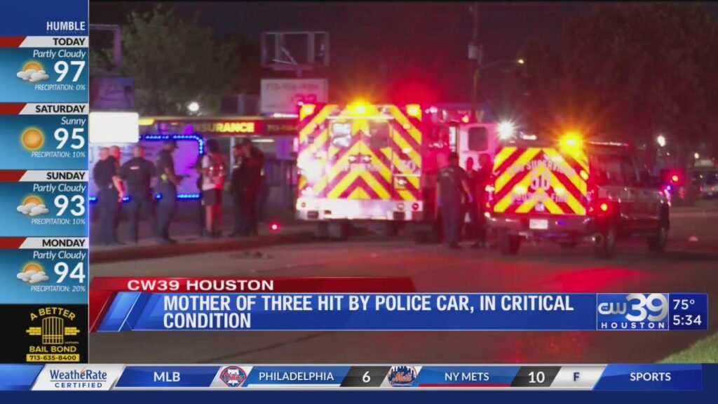 North Houston mother of 3 struck by HPD unit while crossing the street with children | CW39 Houston