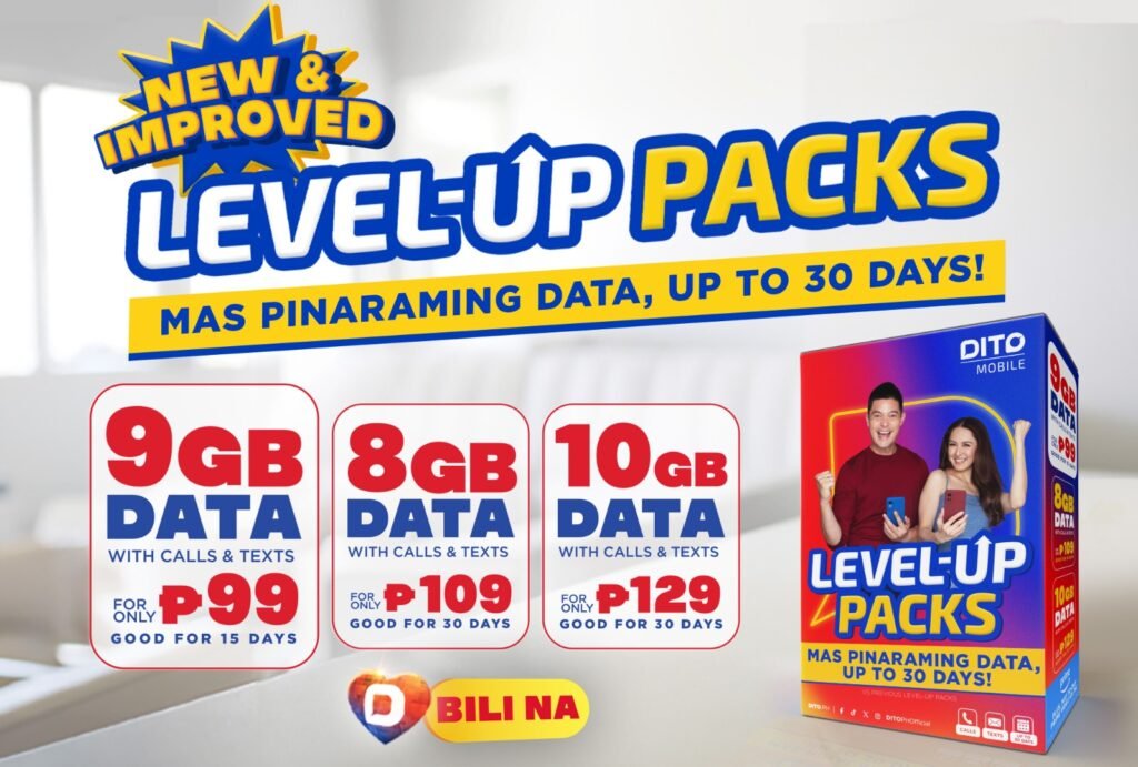 Pusuan Na ang Bago at Mas Pinalakas Na DITO Level-Up Packs!