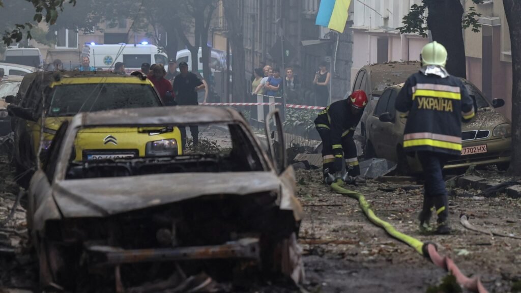 Russian strike kills 7 including 3 kids in Ukrainian city by Nato border a day after Putin's missile blitz left 51 dead