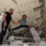 This 11-year-old does gymnastics atop the rubble of Gaza as the war rages on