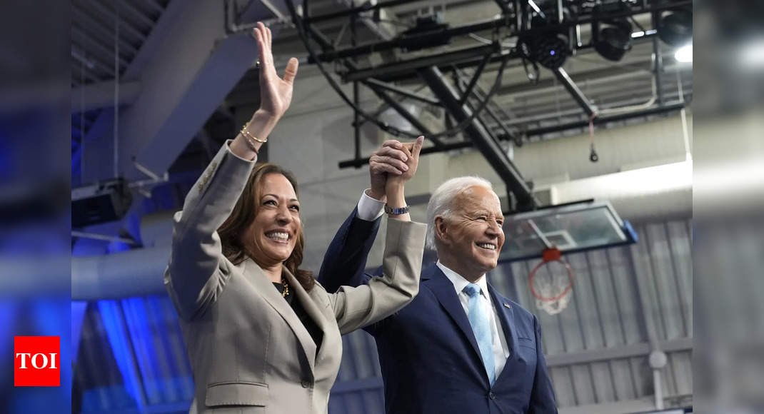 US elections 2024: Hand in hand, Biden and Harris hit campaign trail