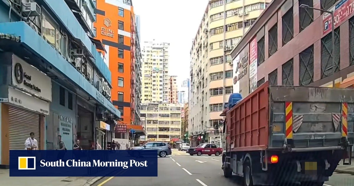 3 Hongkongers injured after BMW crashes into truck and taxi, mounts pavement on busy street