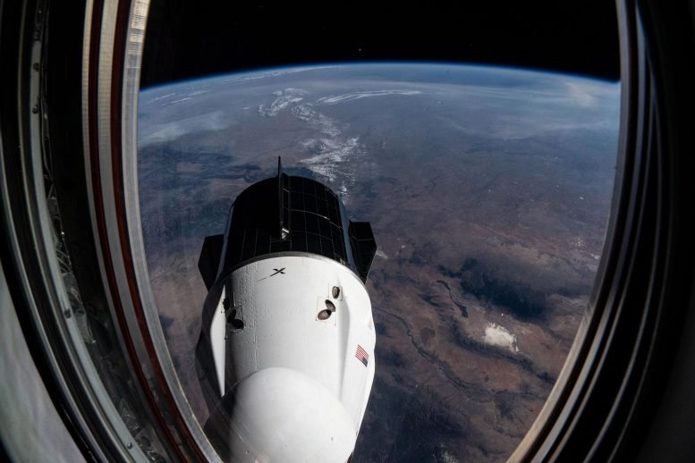 SpaceX Dragon Freedom Spacecraft Docked To Forward Facing Port of Space Station’s Harmony Module