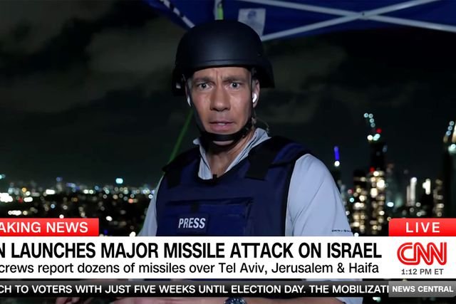 CNN reporter Jim Sciutto seeks cover as missile makes impact nearby while reporting in Israel: ‘Oh God’