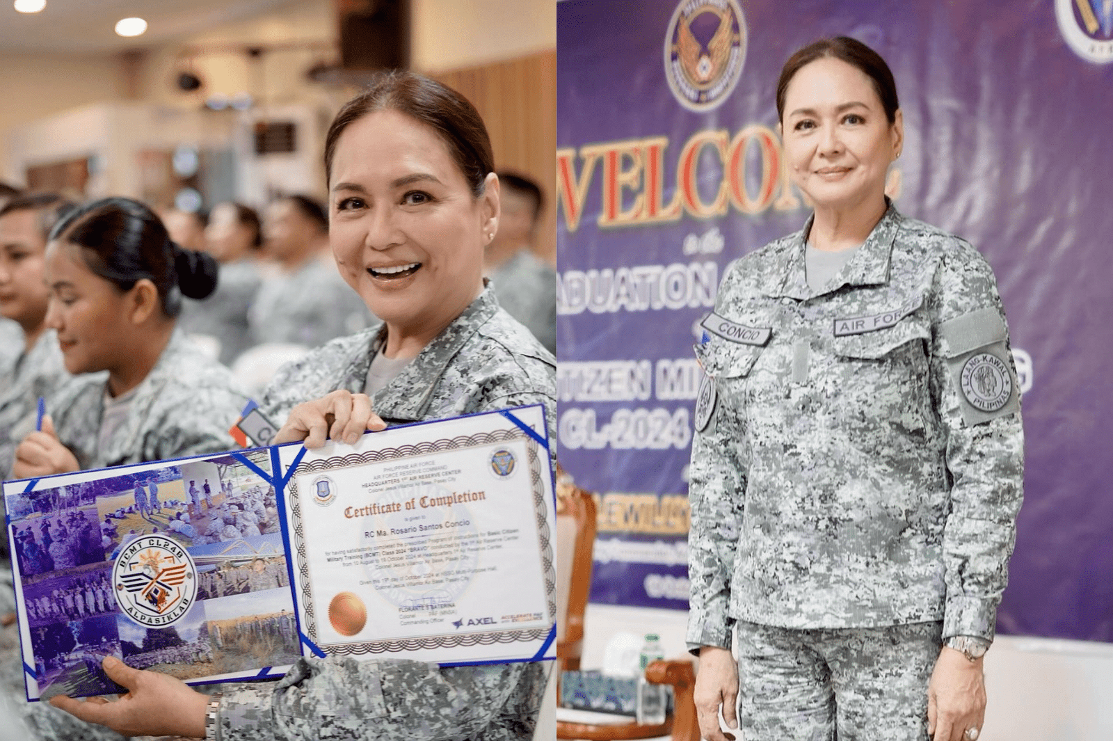 Charo Santos-Concio is now a Philippine Air Force Reservist. Images: Instagram/@charosantos