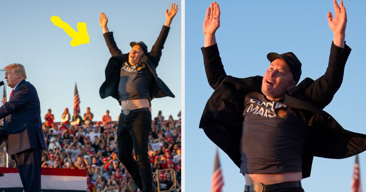 Elon Musk Jumping At Trump's Rally Is Going Viral