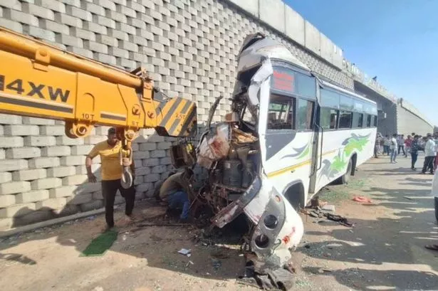 Horror India bus crash kills 12 passengers and the driver as vehicle is sliced in half