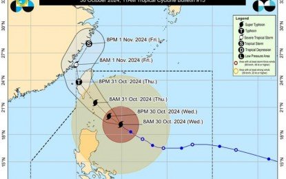 'Leon' now a super typhoon with 230 kph gustiness; Signal No. 5