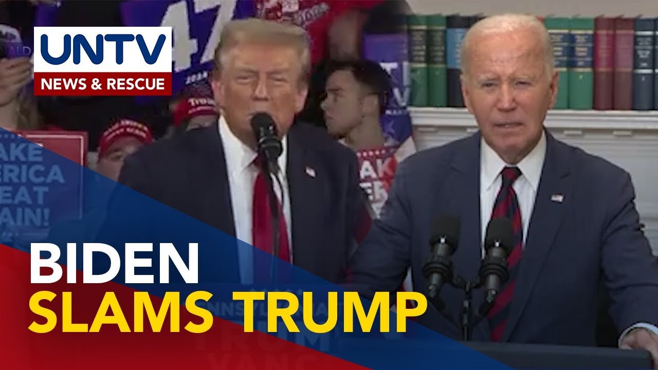 Pres. Biden, tinuligsa ang mga pahayag ni Trump kaugnay ng hurricane relief funding