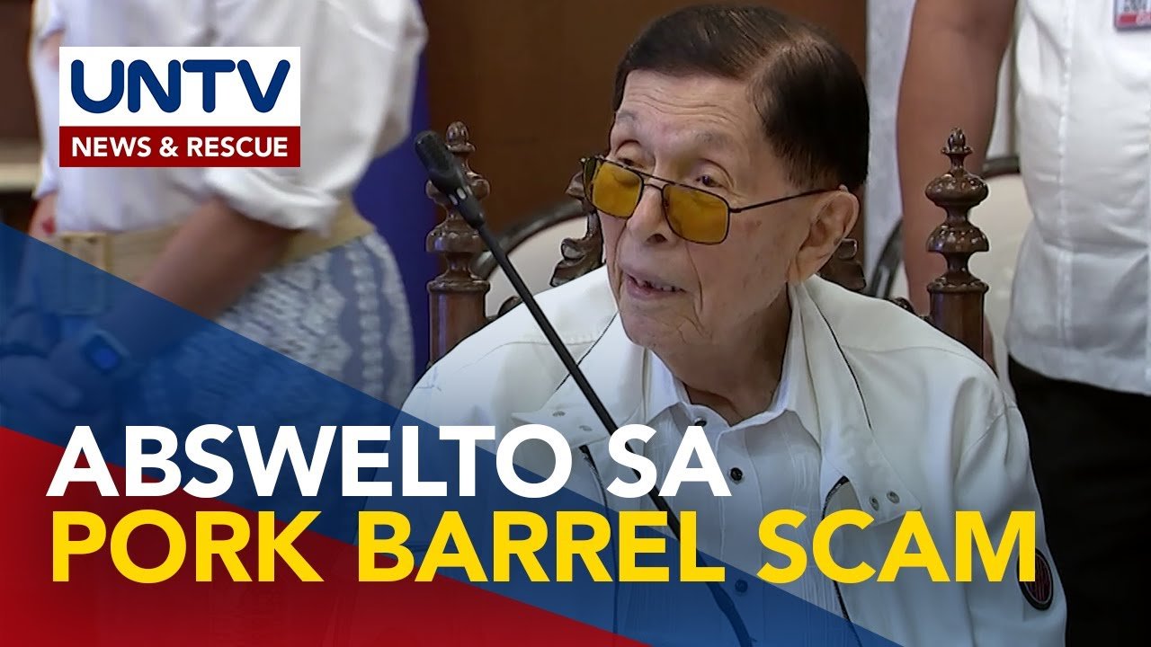 Sandiganbayan, pinawalang-sala si dating Sen. Enrile sa kasong plunder kaugnay ng pork barrel scam