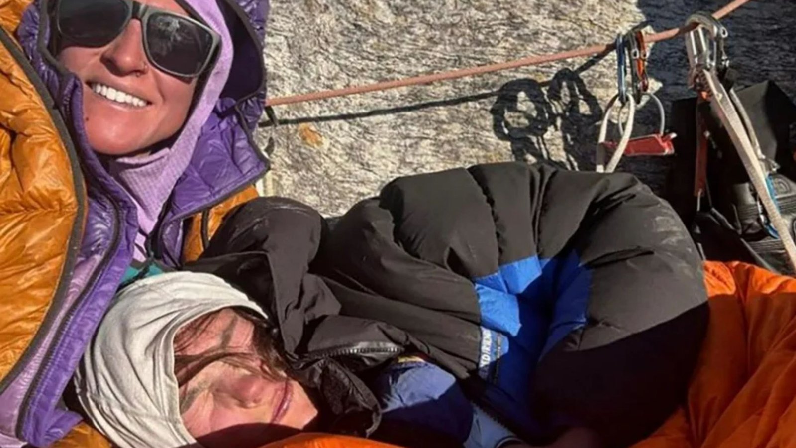 Top Brit climber who went missing on 23,000ft mountain with her American pal breaks silence after rescue from snowstorm