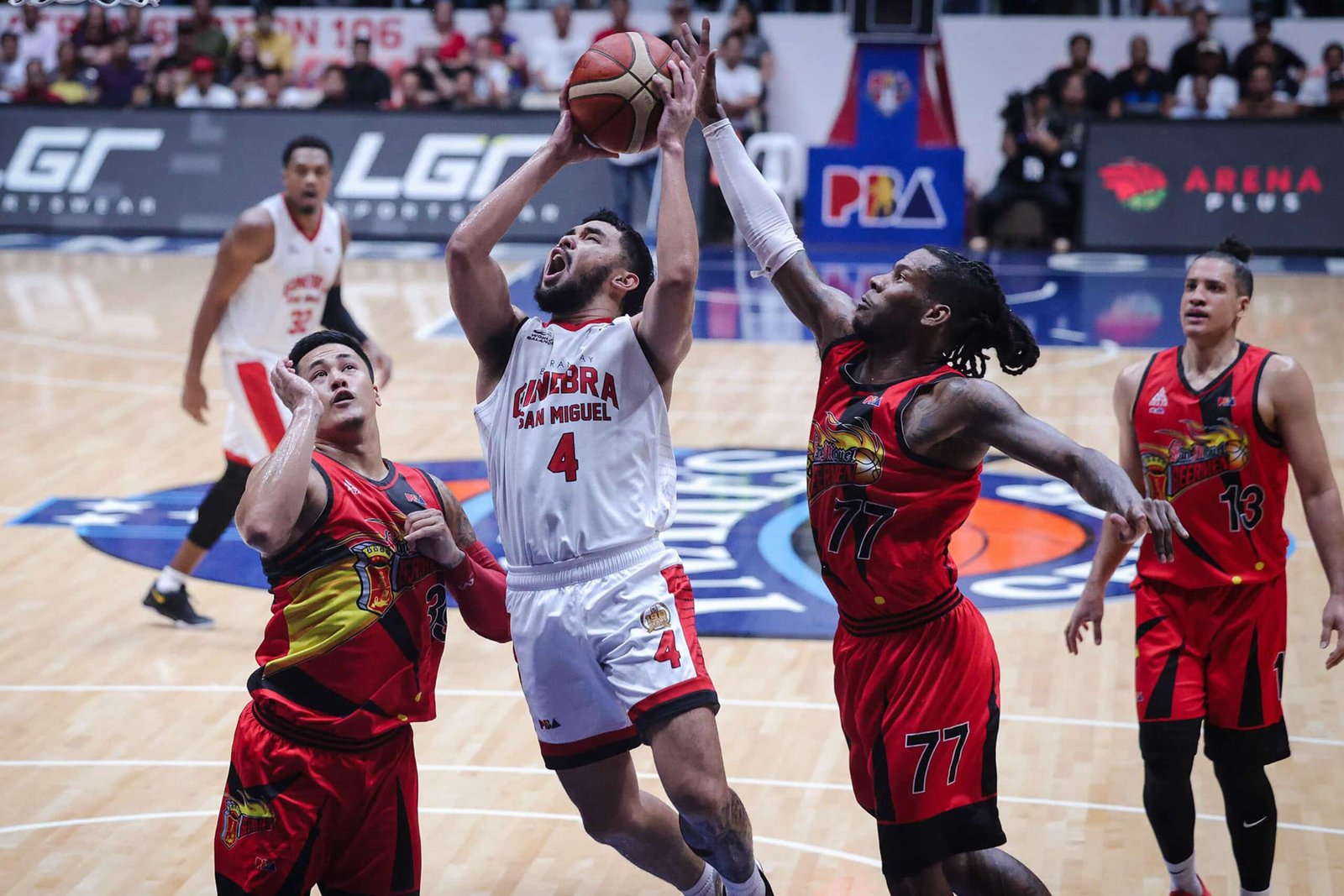 Barangay Ginebra Gin Kings rookie guard RJ Abarrientos during the PBA Governors' Cup semifinals Game 5 against San Miguel Beermen.