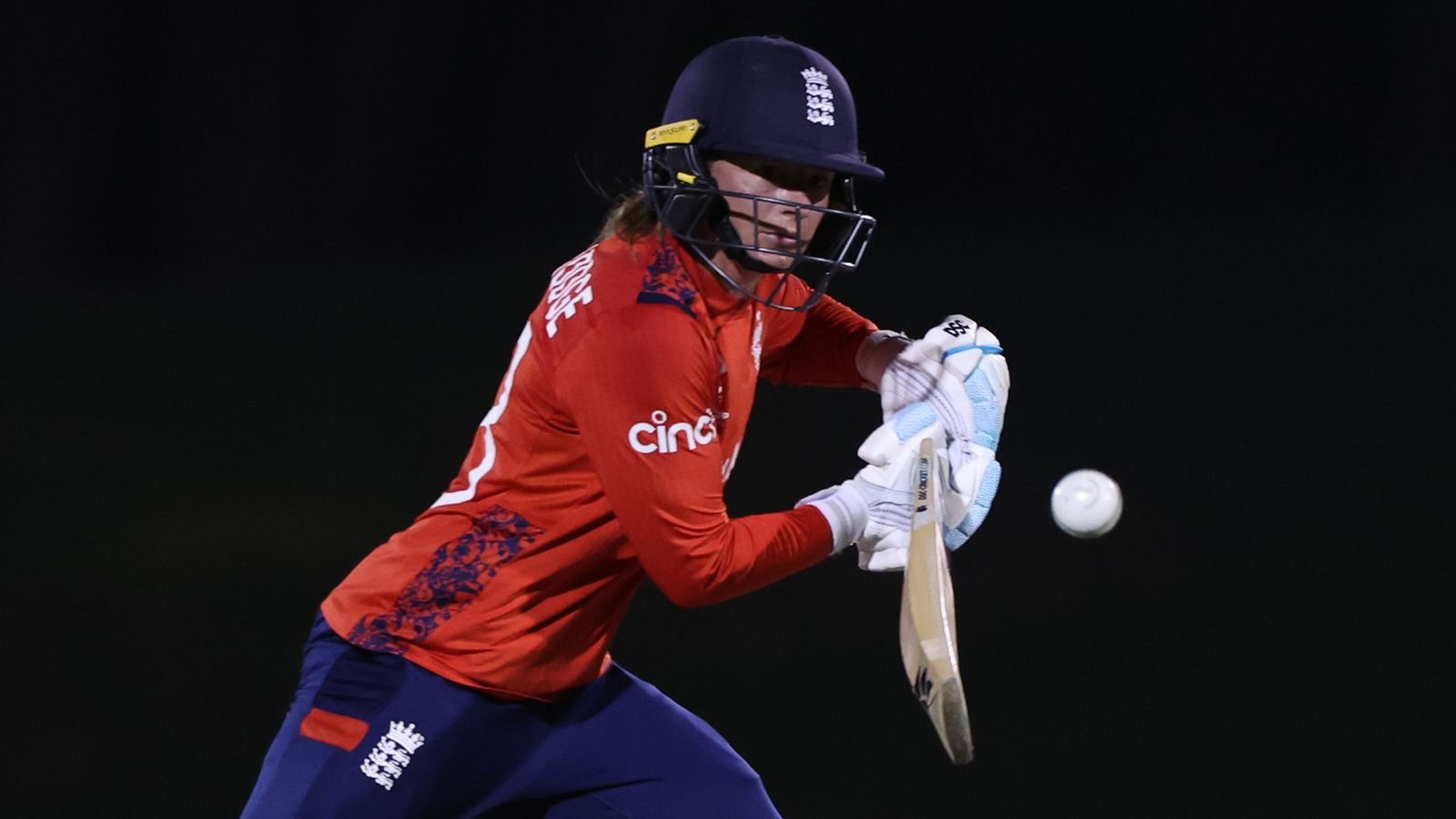 DUBAI, UNITED ARAB EMIRATES - OCTOBER 01: Danni Wyatt of England bats during the ICC Women's T20 World Cup 2024 warm-up match between England and New Zealand at ICC Academy 2 on October 01, 2024 in Dubai, United Arab Emirates. (Photo by Francois Nel-ICC/ICC via Getty Images)