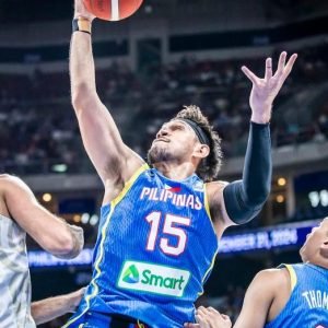 Tim Cone praises the rapport between twin towers June Mar Fajardo and Kai Sotto as Gilas Pilipinas preserves its unbeaten run in the FIBA Asia Cup Qua