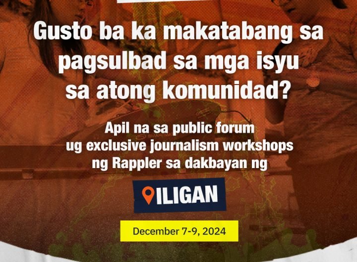 Apil na sa exclusive journalism workshops ng Rappler sa dakbayan ng Iligan! #AmbagNatin #PHVote