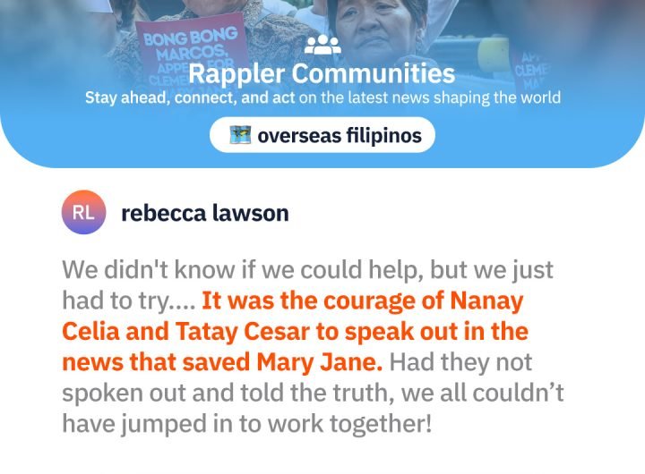 Becca Lawson is part of a group of advocates involved in helping overseas Filipino worker Mary Jane Veloso. The group, called the Church Task Force to