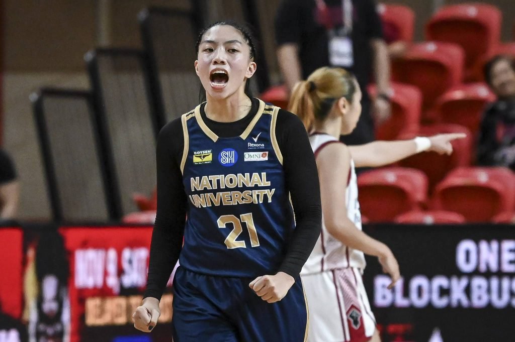 NU Lady Bulldogs' Camille Clarin leads her team's come-from-behind win over UP Fighting Maroons in the UAAP Season 87 women's basketball tournament.