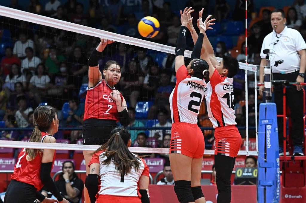 Cignal HD Spikers' Ces Molina during a PVL All-Filipino Conference game against Chery Tiggo Crossovers.