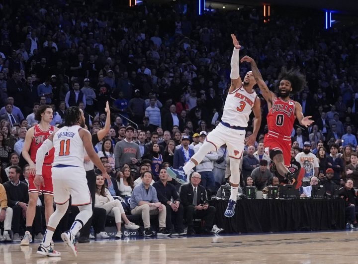 Chicago Bulls' Coby White, New York Knicks' Josh Hart NBA