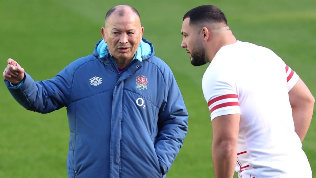 Eddie Jones and Ellis Genge, rugby union, England (Getty Images)