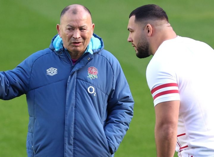 Eddie Jones and Ellis Genge, rugby union, England (Getty Images)