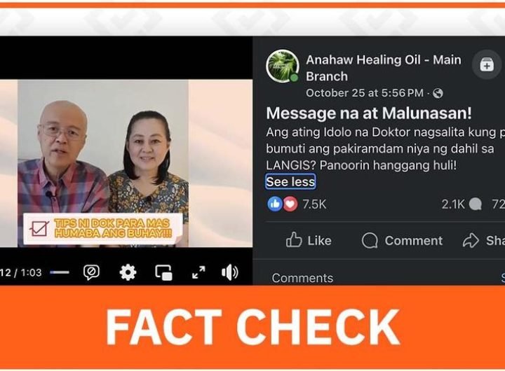 FACT CHECK: Doc Willie Ong video about using ‘healing oil’ to cure his illness is fake | #FactsFirstPH