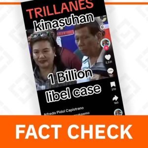 FACT CHECK: Duterte did not file ‘1 billion libel case’ vs Trillanes #FactsFirstPH