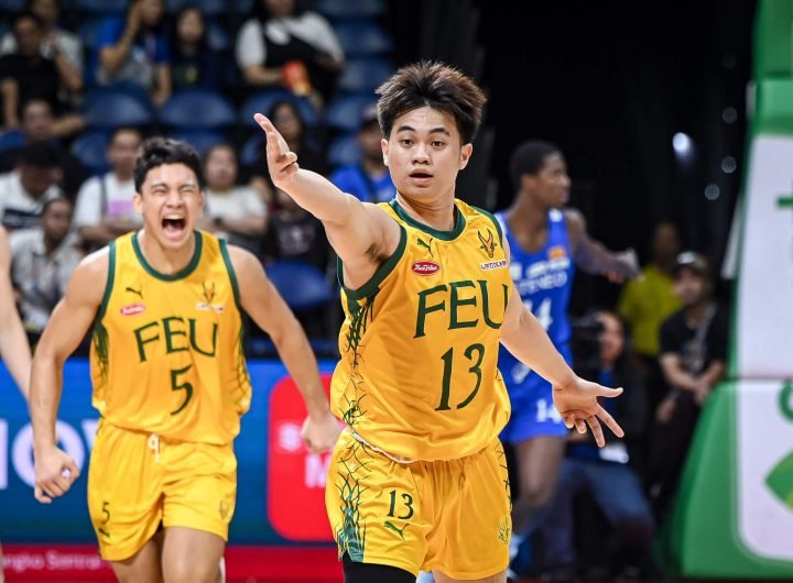 FEU Tamaraws' Janrey Pasaol during a UAAP Season 87 men's basketball game against Ateneo Blue Eagles.