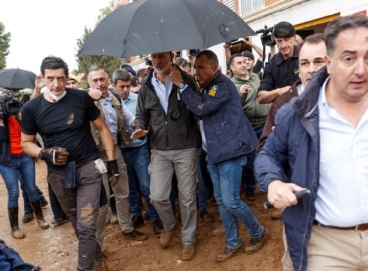 'Get out,' Spain's king and queen told by protesters flinging mud at them after devastating flood